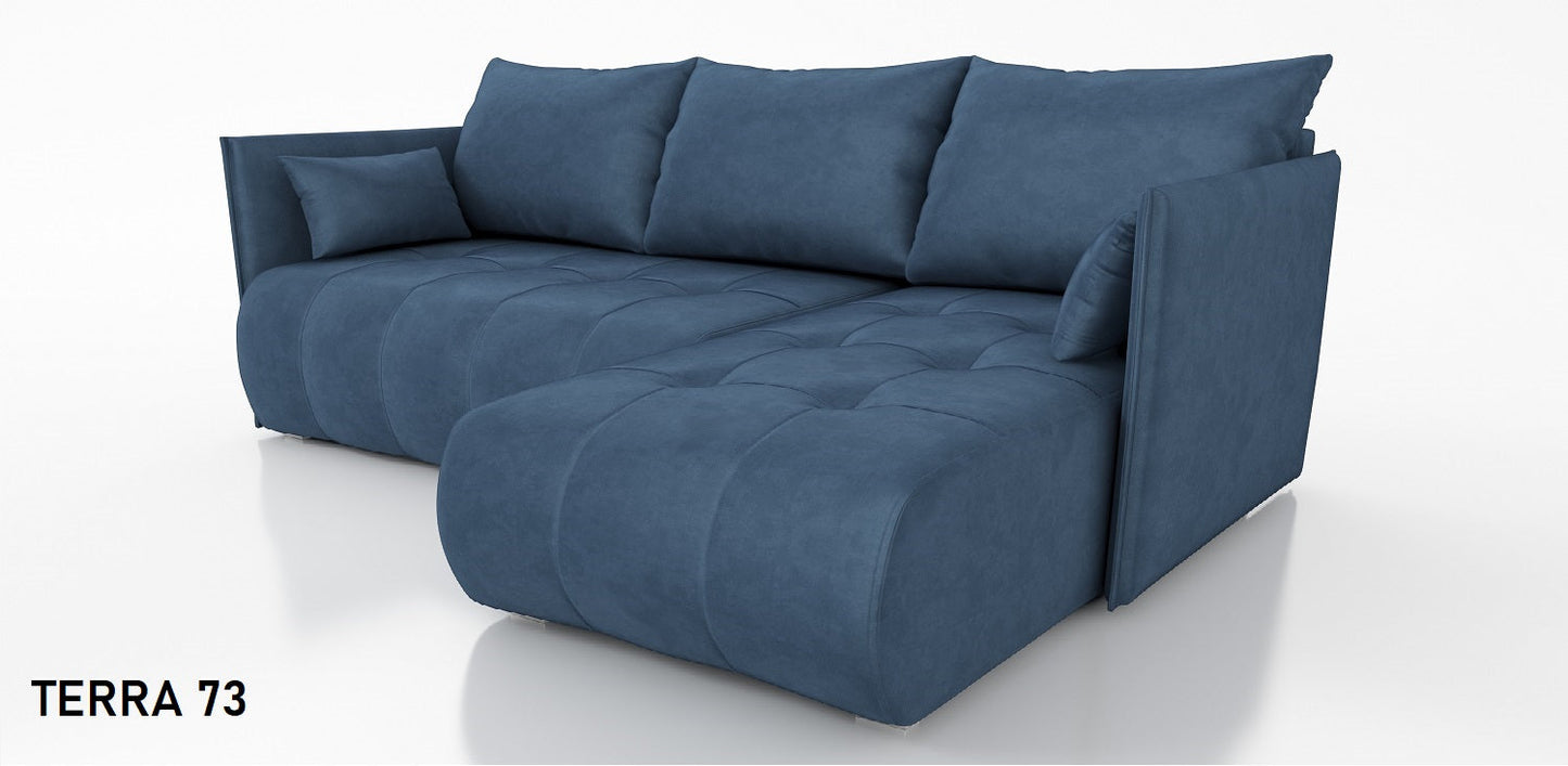 CORNER SOFA BED NESS 214CM / SPRINGS + FOAM / CHOICE OF COLOR