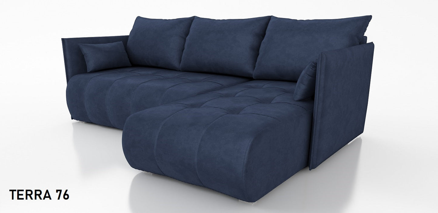 CORNER SOFA BED NESS 214CM / SPRINGS + FOAM / CHOICE OF COLOR