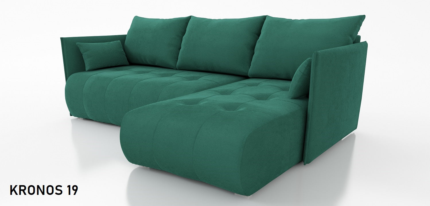 CORNER SOFA BED NESS 214CM / SPRINGS + FOAM / CHOICE OF COLOR