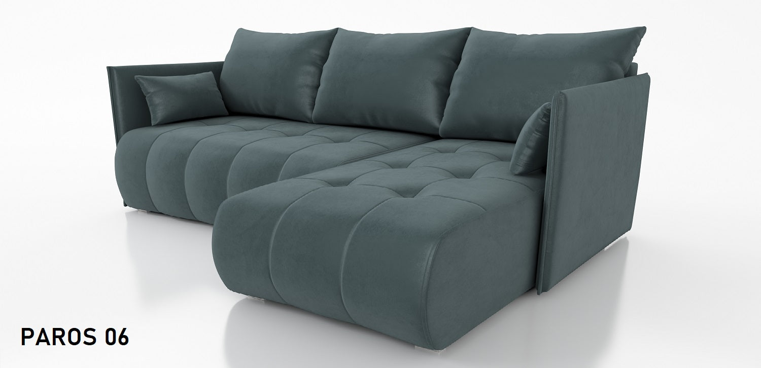 CORNER SOFA BED NESS 214CM / SPRINGS + FOAM / CHOICE OF COLOR