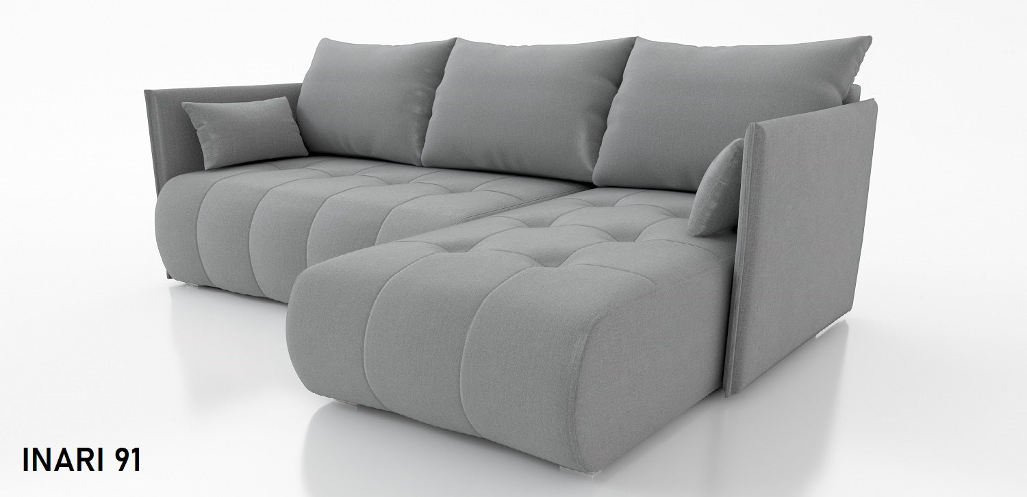 CORNER SOFA BED NESS 214CM / SPRINGS + FOAM / CHOICE OF COLOR