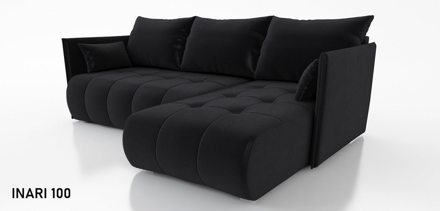CORNER SOFA BED NESS 214CM / SPRINGS + FOAM / CHOICE OF COLOR