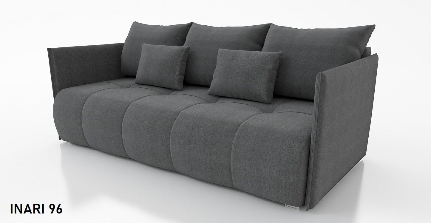 SOFA BED NESS 199CM SPINGS + FOAM / CHOICE OF COLOR