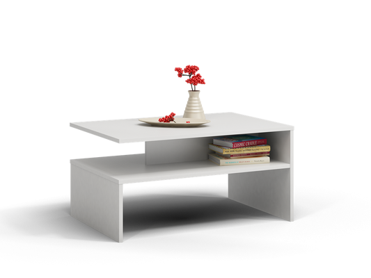 COFFEE TABLE BOSSY WHITE 90X60CM