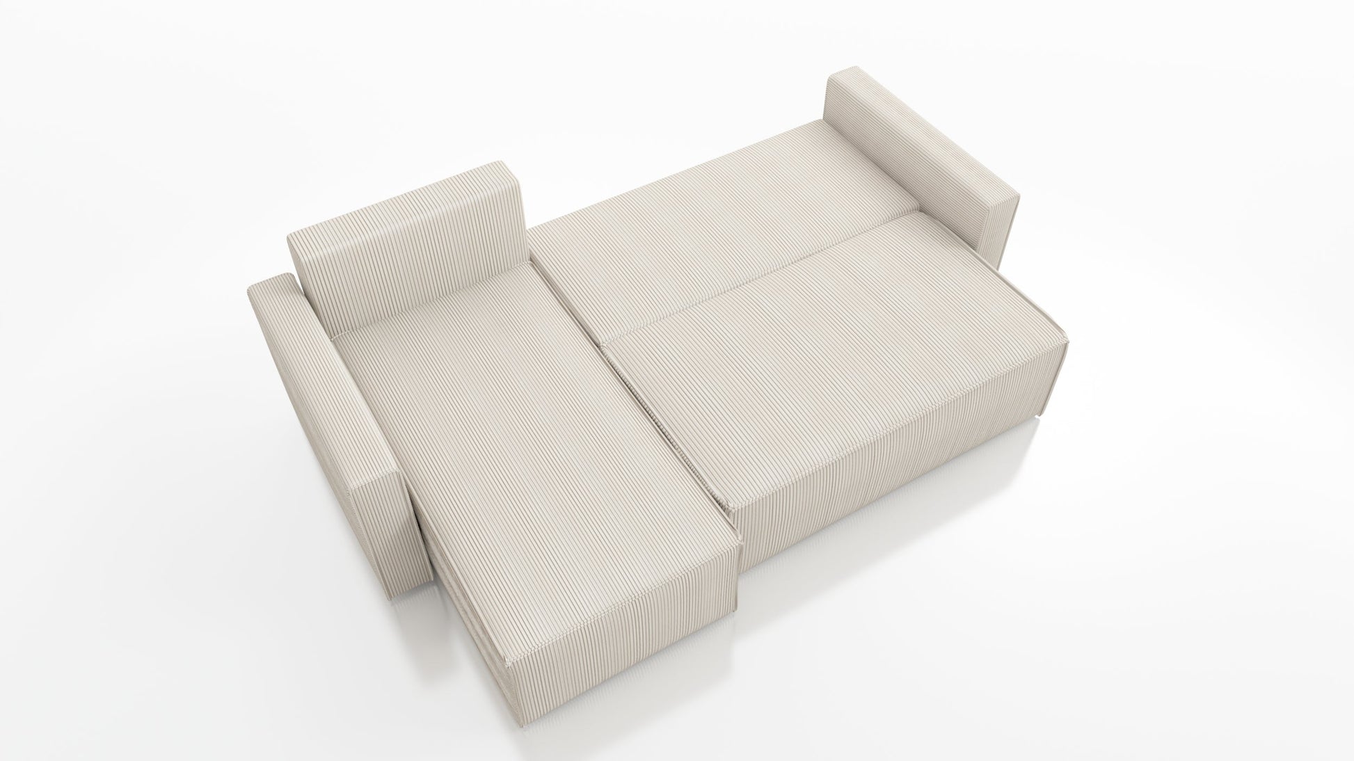 CORNER SOFA BED ROBI 240CM / SPRINGS + FOAM / CHOICE OF COLOR