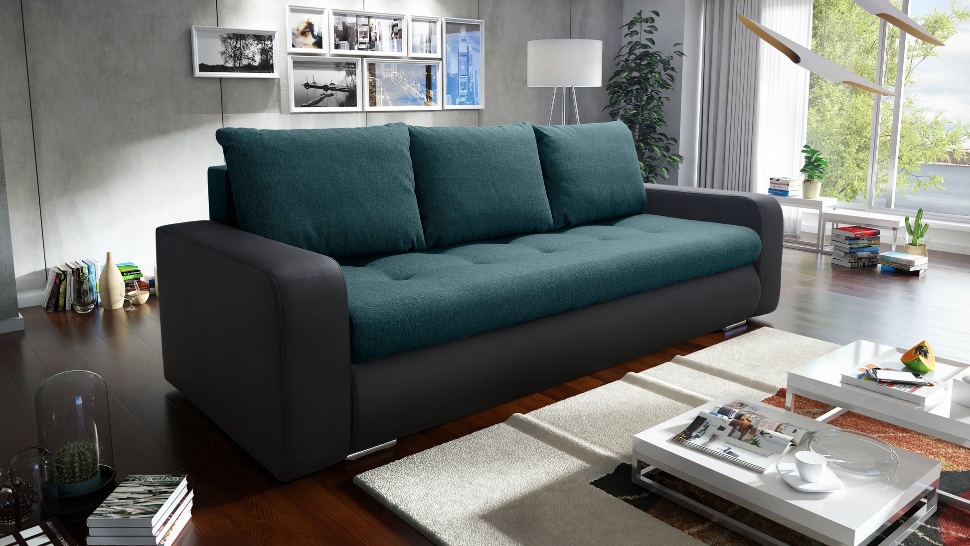 SOFA BED DAVY 228CM / BONELL SPRINGS + FOAM CHOICE OF COLOR
