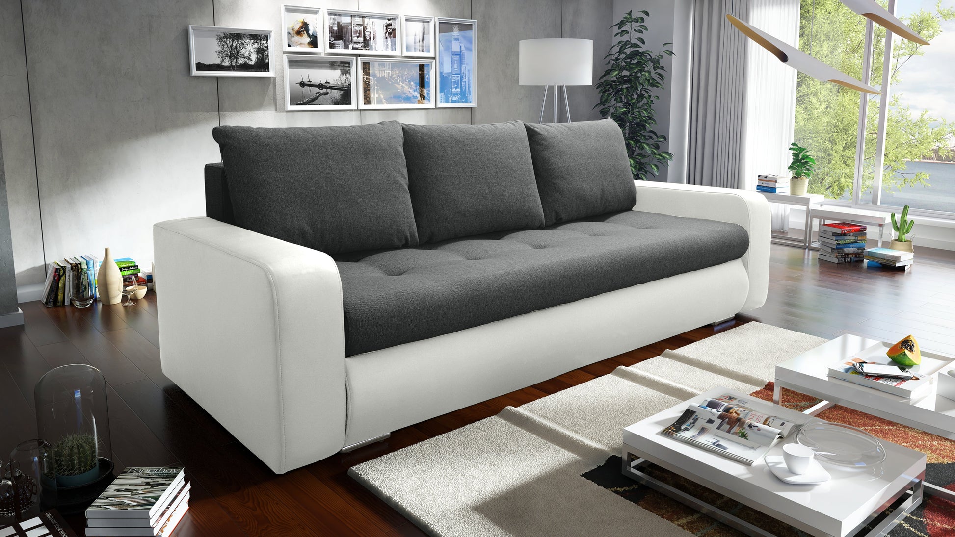 SOFA BED DAVY 228CM / BONELL SPRINGS + FOAM CHOICE OF COLOR