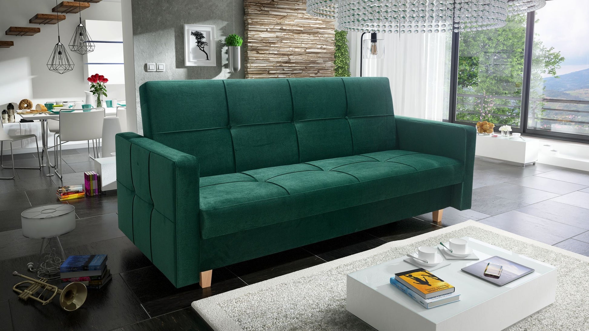 SOFA BED COSMO 210cm KRONOS 19 / SPRINGS + FOAM