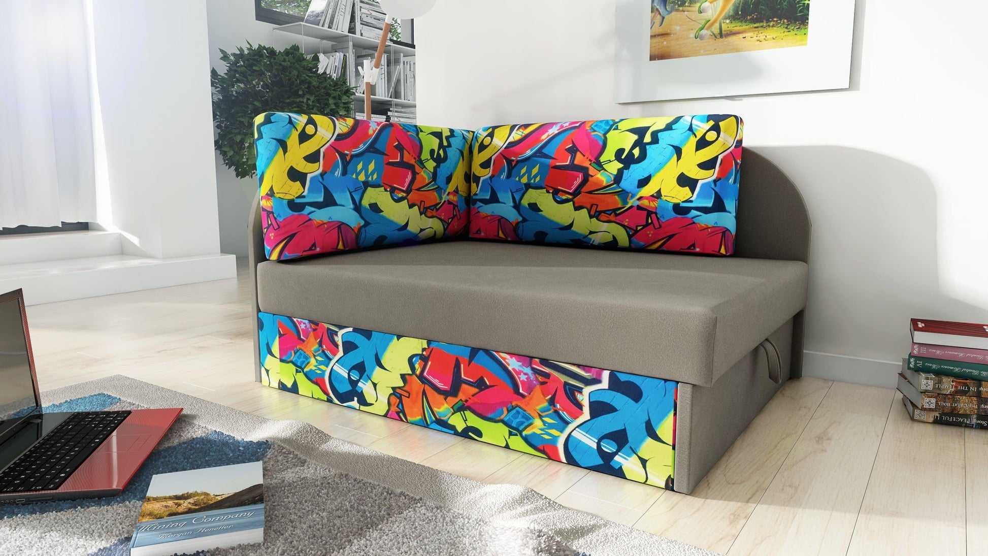 UNIVERSAL CORNER SOFA BED KUBUS CUBE Children room CHOICE OF COLORS