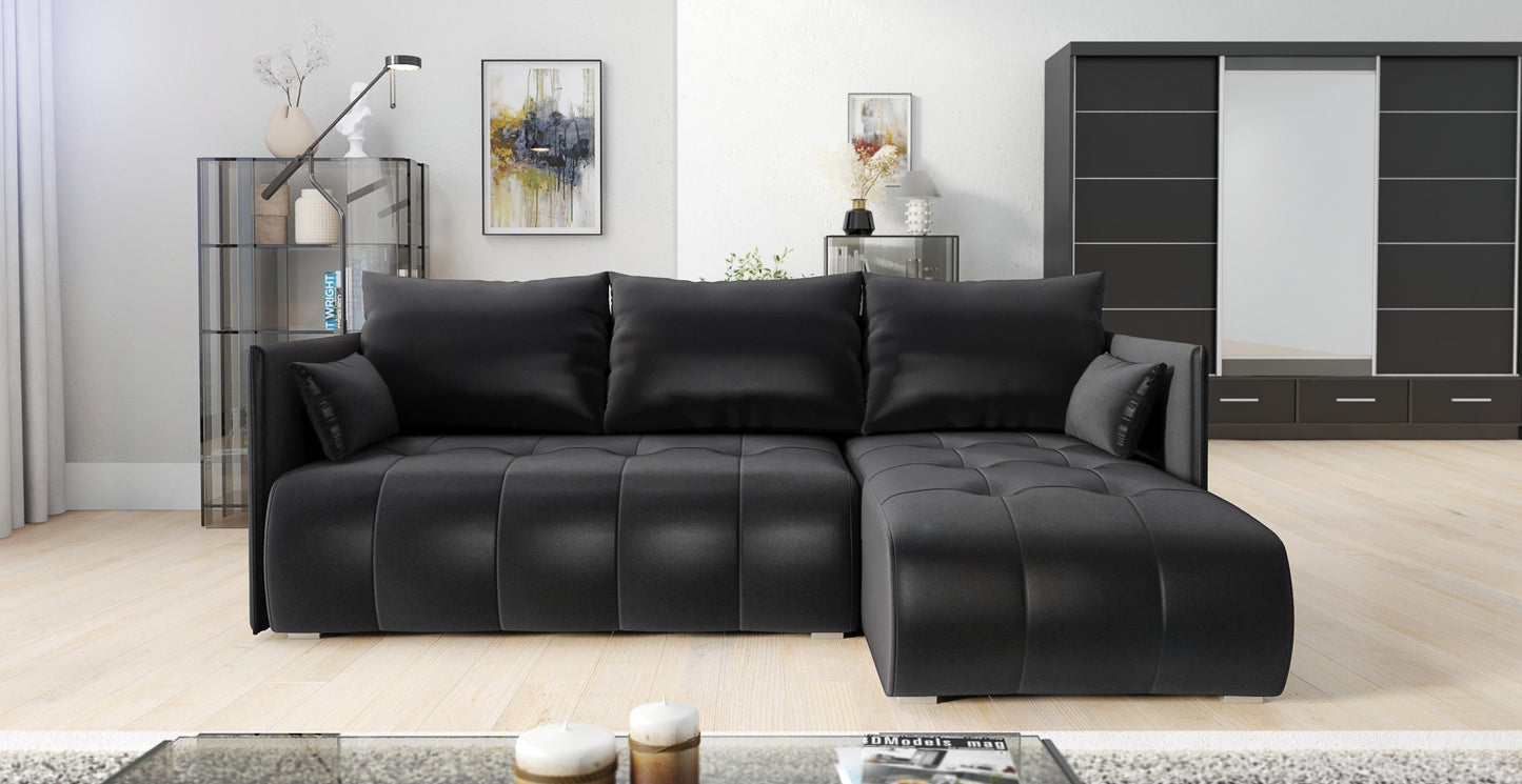 CORNER SOFA BED NESS 214CM / SPRINGS + FOAM / CHOICE OF COLOR