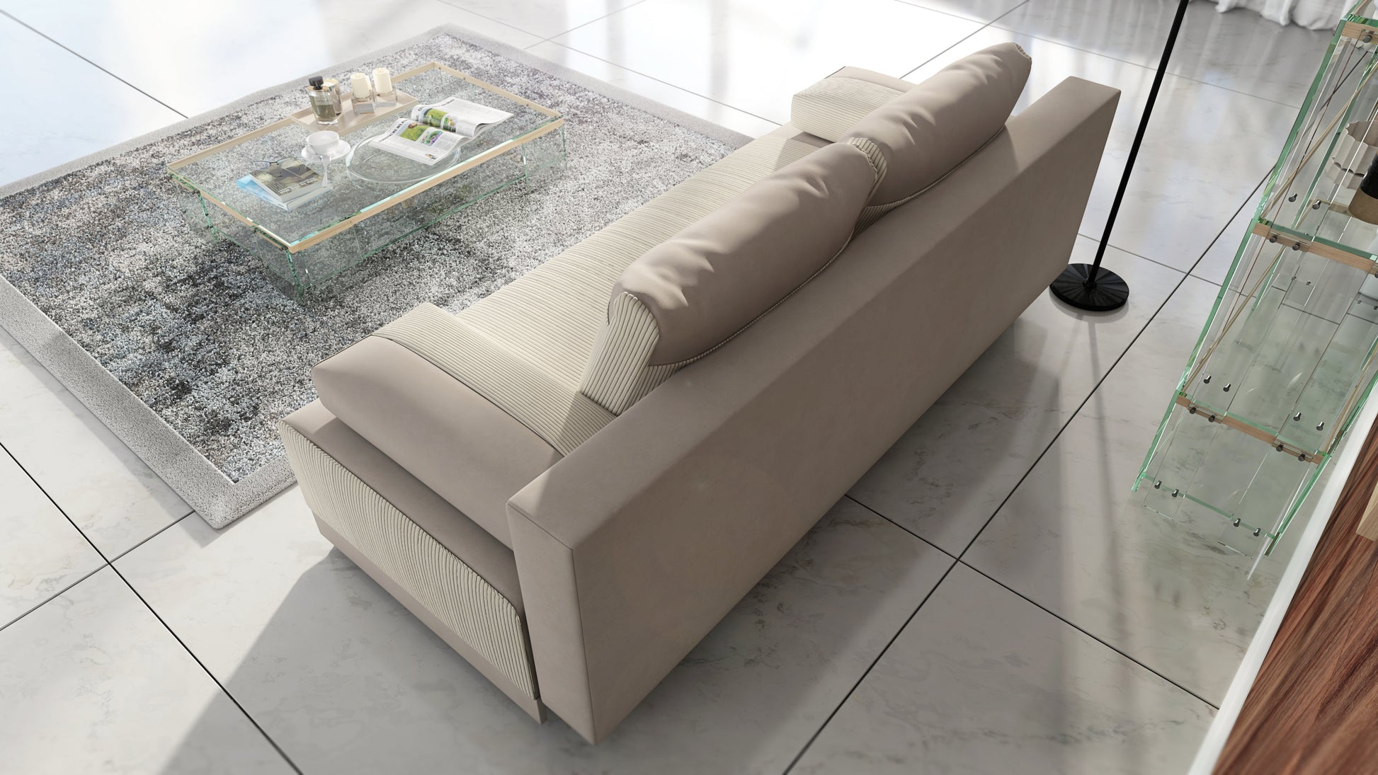 NEW!! SOFA BED CLEO 201CM BERLIN 01 SAWANA 14