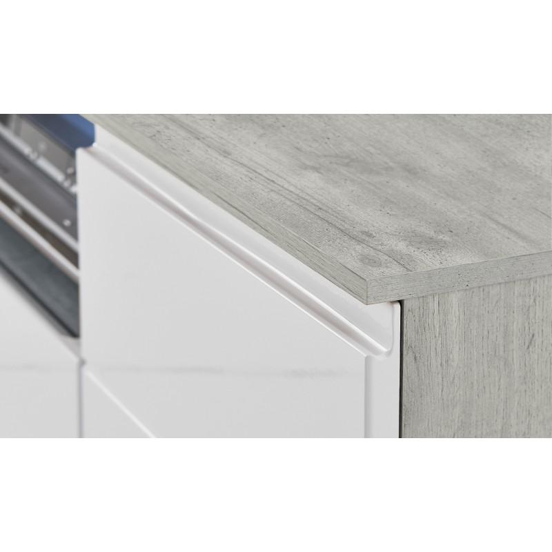 TV STAND MEZZO 160CM GREY/WHITE GLOSS FRONTS