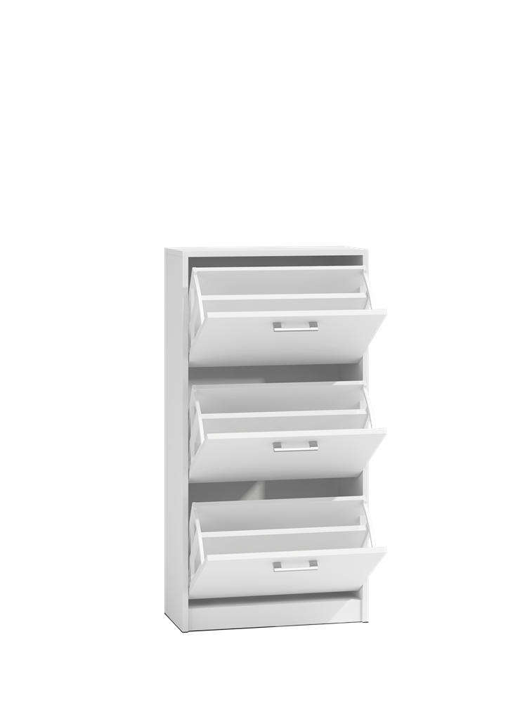 PAULA SHOE CABINET - WHITE 116CM X 60CM