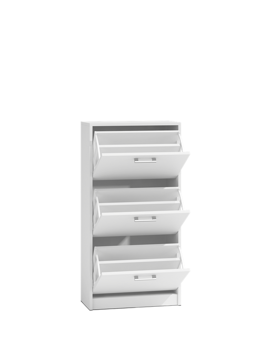 PAULA SHOE CABINET - WHITE 116CM X 60CM