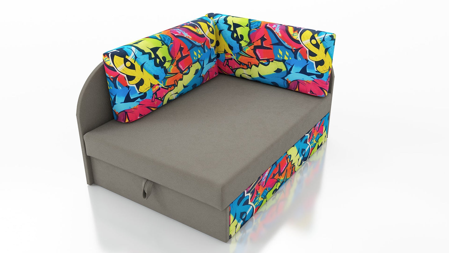 UNIVERSAL CORNER SOFA BED KUBUS CUBE Children room CHOICE OF COLORS