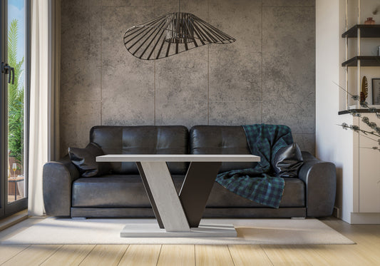 COFFEE TABLE VINEY STONE GREY / BLACK