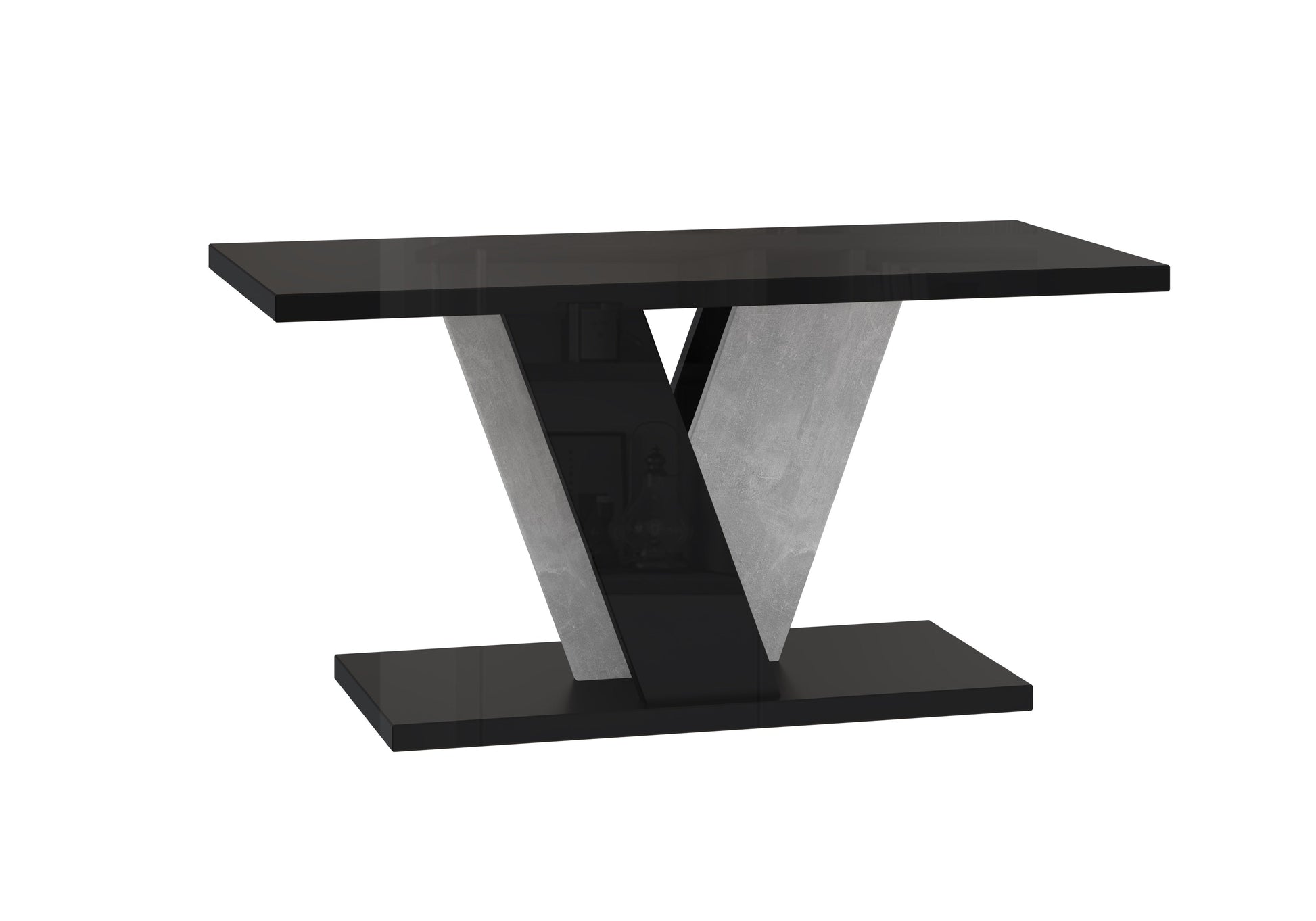 COFFEE TABLE VINEY BLACK GLOSS / STONE GREY