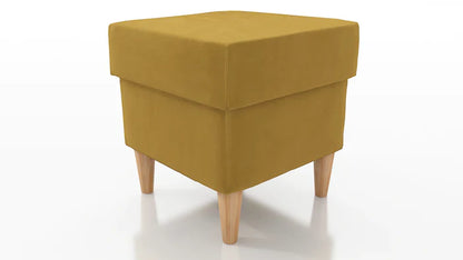 STOOL OSLO WITH STORAGE 40X40CM WOODEN LEGS EASY CLEAN FABRIC KRONOS 01