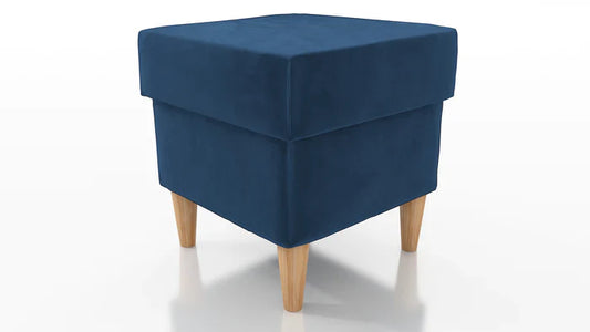STOOL OSLO WITH STORAGE 40X40CM WOODEN LEGS EASY CLEAN FABRIC KRONOS 09