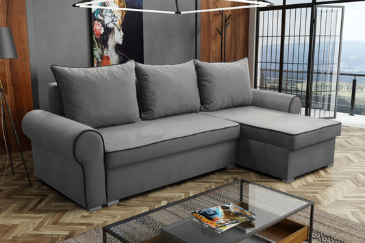 UNIVERSAL CORNER SOFA BED LORD 244cm 2X STORAGE SPACE CHOICE OF COLORS  / FOAM