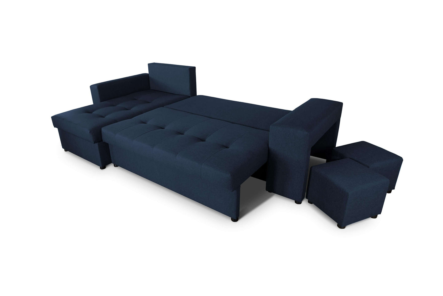 CORNER SOFA BED LEON 255CM 2X STORAGE SPACE UNIVERSAL CORNER RIGHT/LEFT CORNER / BONELL SPRINGS + FOAM