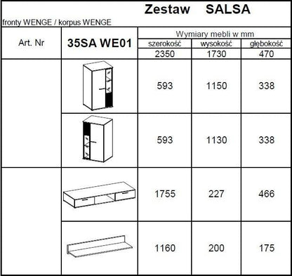 TV WALL UNIT SALSA SONOMA