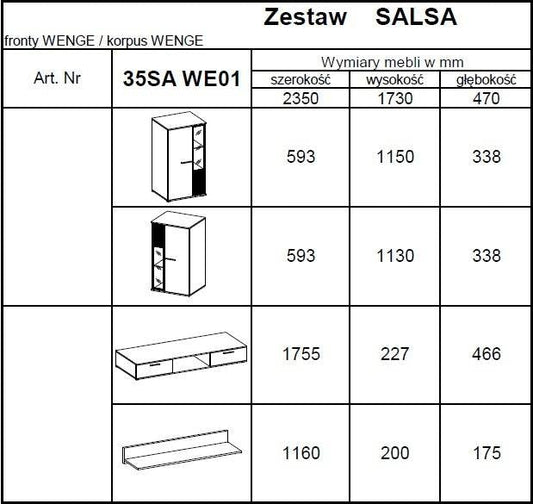 TV WALL UNIT SALSA SONOMA