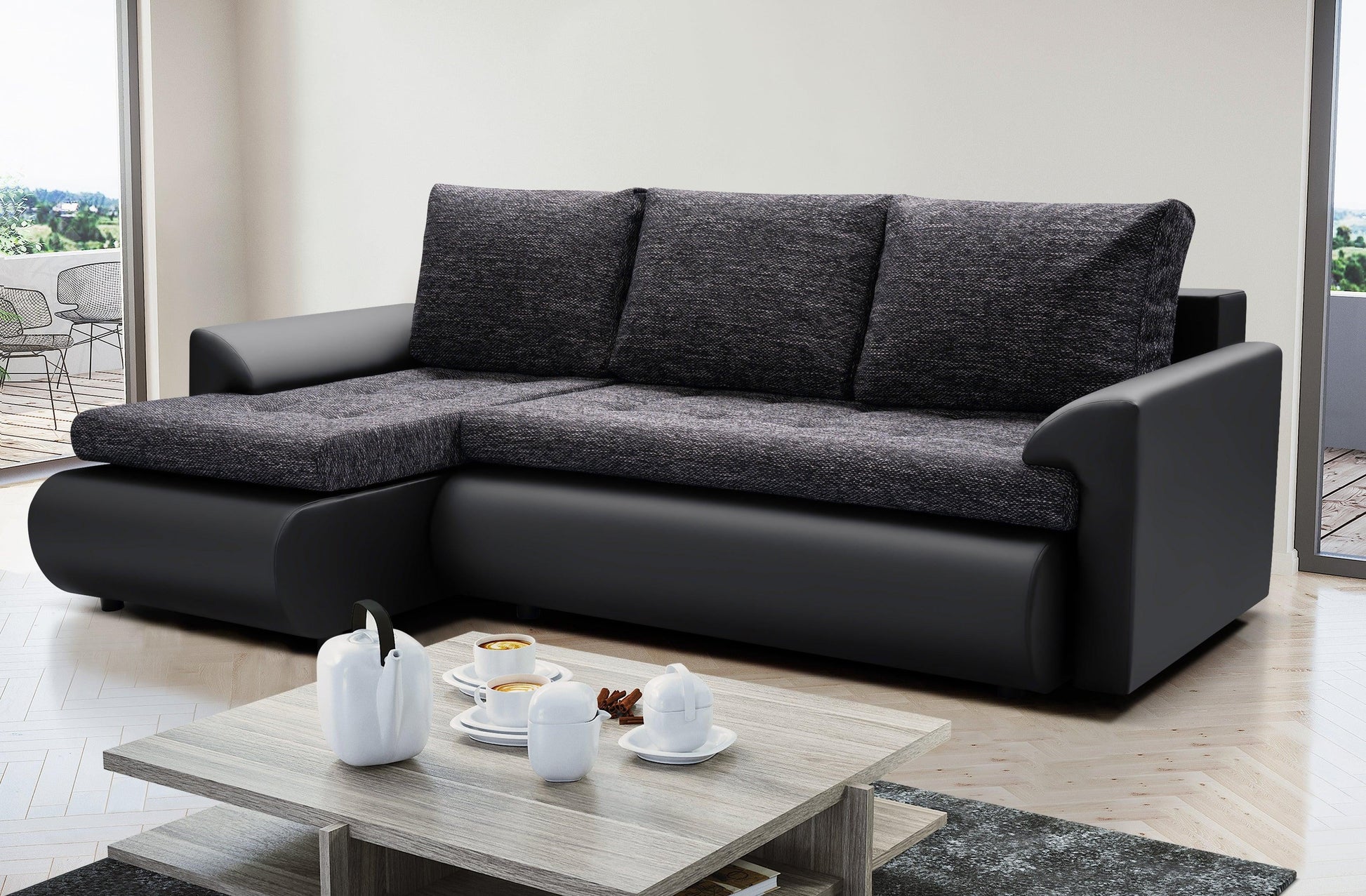 CORNER SOFA BED PRADO LAWA 6/11 226CM / SPRINGS + FOAM