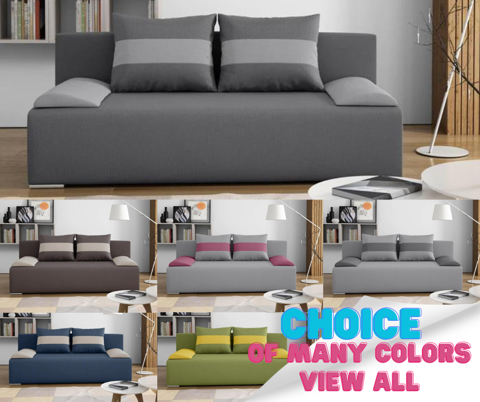 SOFA BED VERA 197CM CHOICE OF COLOR / FOAM