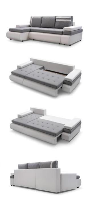 CORNER SOFA BED MAX 241CM / SPRINGS + FOAM