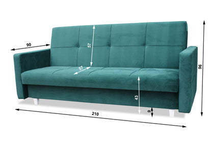 SOFA BED COSMO 210cm KRONOS 01 / SPRINGS + FOAM