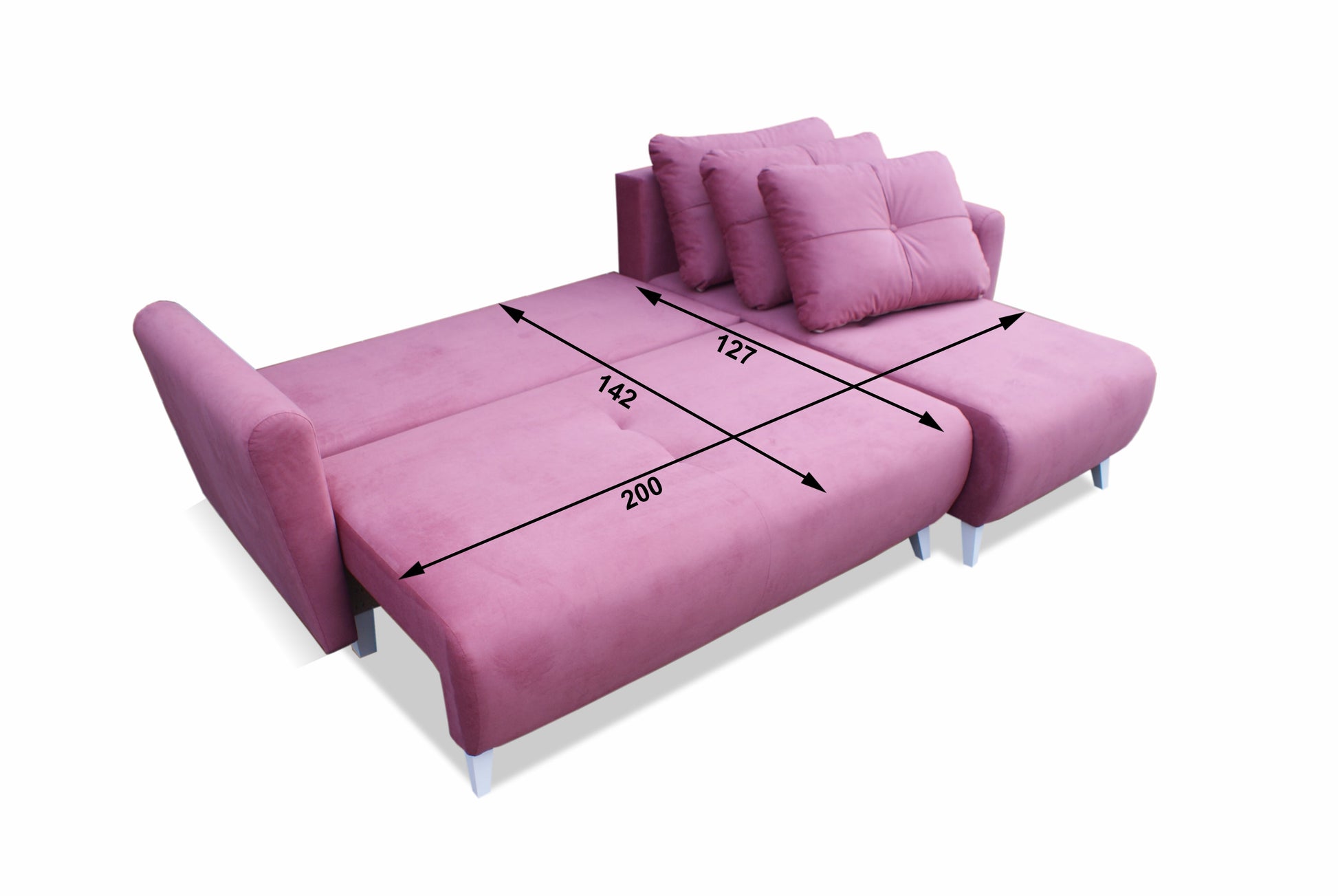 CORNER SOFA BED MONE UNIVERSAL 228cm EASY CLEAN FABRIC CHOICE OF COLOR / BONELL SPRINGS + FOAM