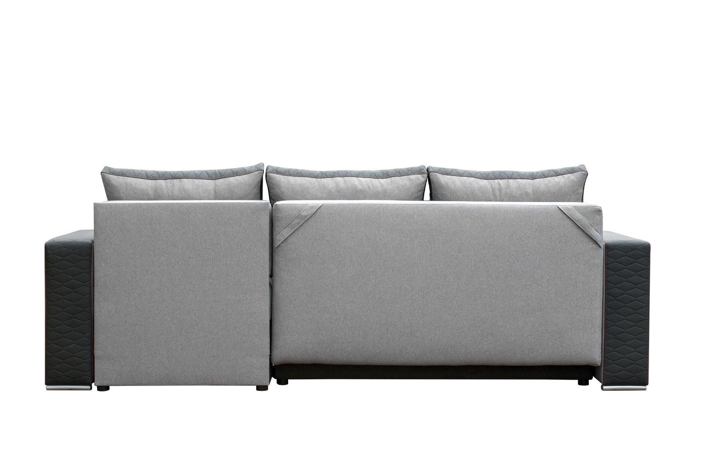 CORNER SOFA BED SAM GREY /BLACK 236CM 2X STORAGE SPACE universal RIGHT/LEFT CORNER / BONELL SPRINGS + FOAM