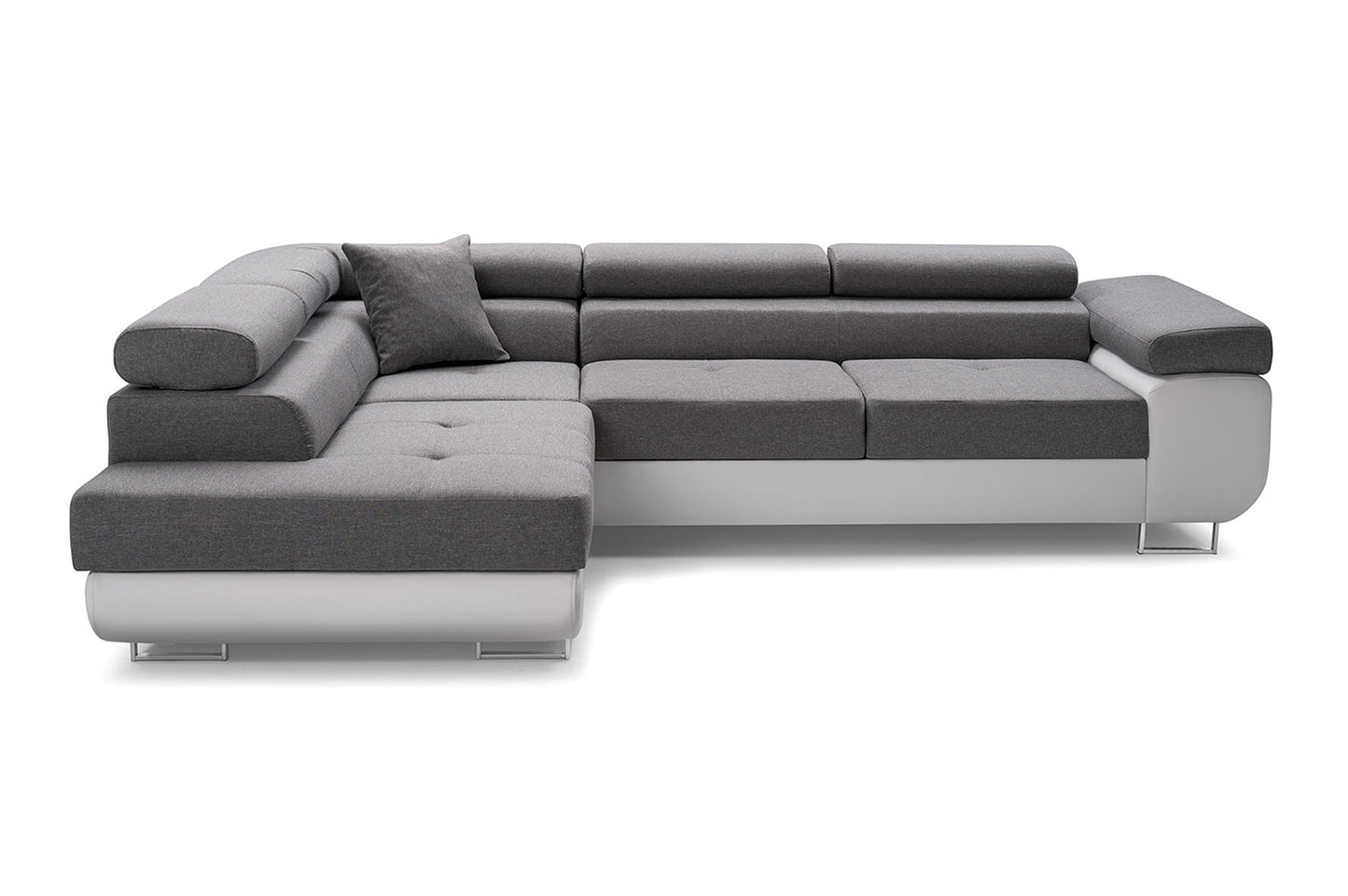CORNER SOFA BED ASH 273CM MONOLITH 85 / MONOLITH 37 RIGHT HAND SIDE CORNER / SPRINGS + FOAM