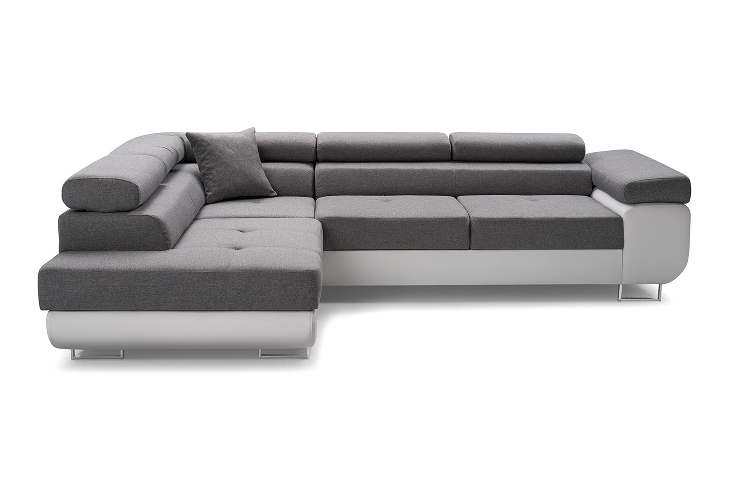 CORNER SOFA BED ASH 273CM MONOLITH 85 / MONOLITH 37 RIGHT HAND SIDE CORNER / SPRINGS + FOAM