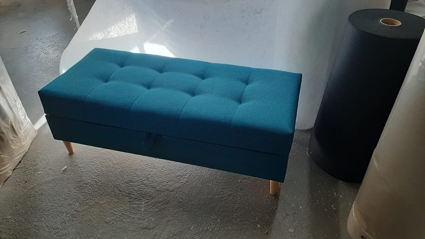 CORNER SOFA BED BRIAN 222CM + STORAGE PUFF / OTTOMAN MALMO 95 UNIVERSAL RIGHT/LEFT CORNER  / BONELL SPINGS + FOAM