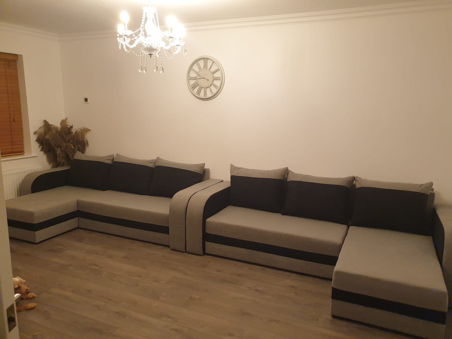 CORNER SOFA BED ALEXA GREY / BLACK 238cm universal RIGHT/LEFT CORNER / FOAM