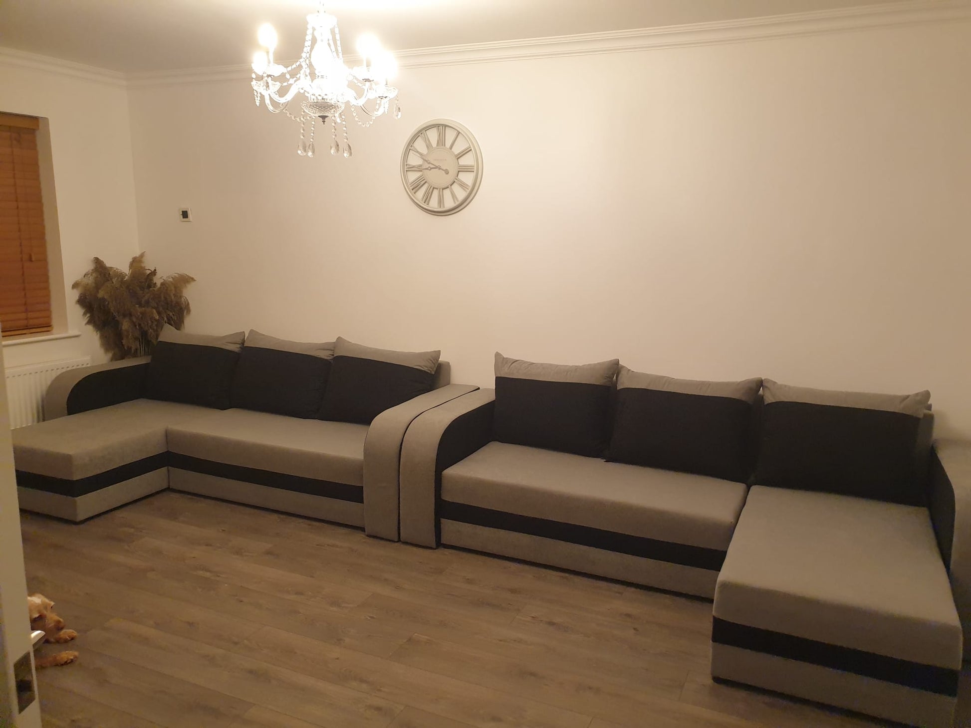 CORNER SOFA BED ALEXA GREY / BLACK 238cm universal RIGHT/LEFT CORNER / FOAM