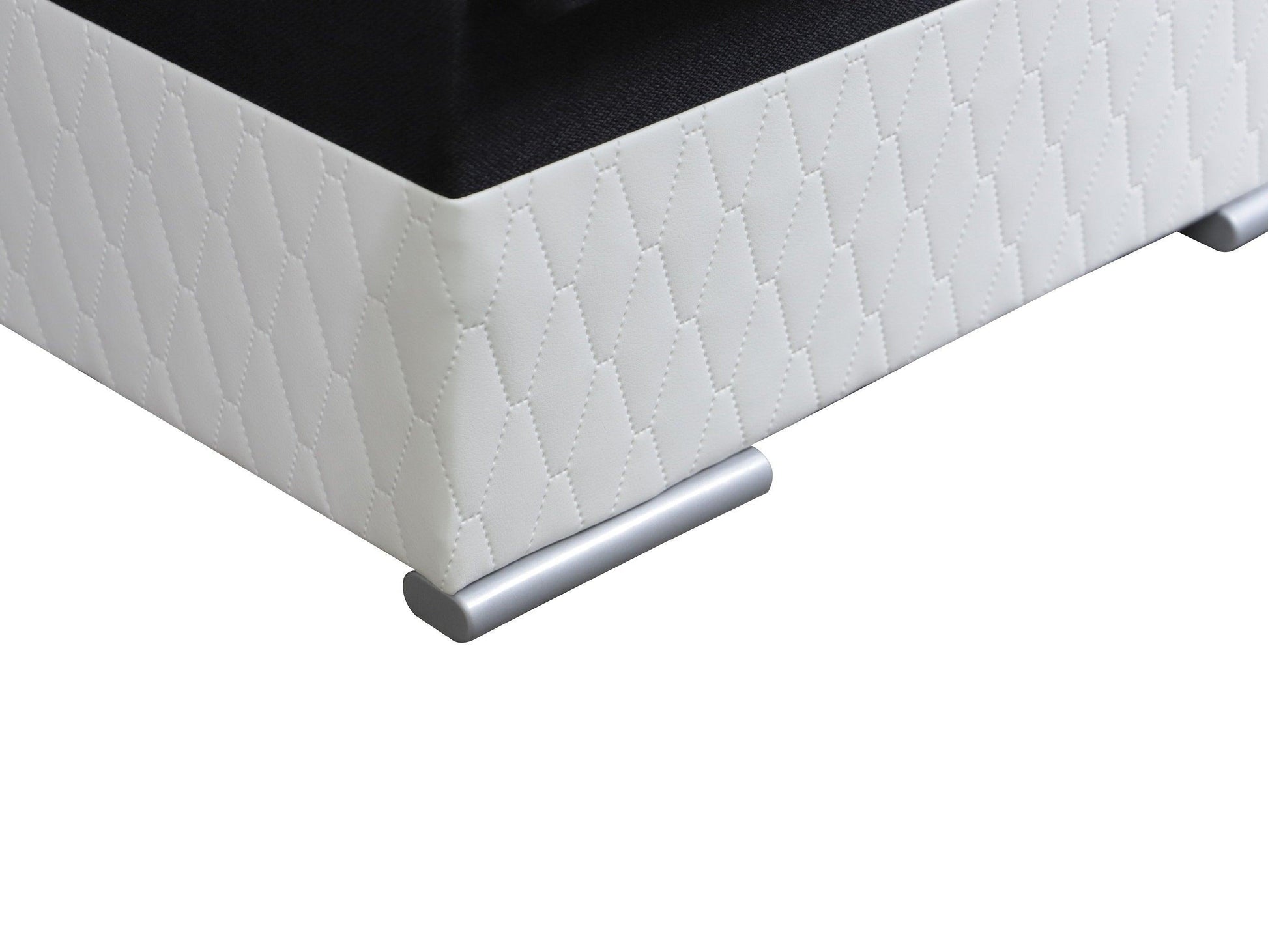 CORNER SOFA BED SAM GRAPHITE / WHITE 236CM 2X STORAGE SPACE universal RIGHT/LEFT CORNER / BONELL SPRINGS + FOAM