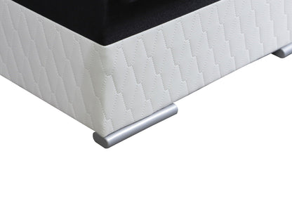 CORNER SOFA BED SAM GRAPHITE / WHITE 236CM 2X STORAGE SPACE universal RIGHT/LEFT CORNER / BONELL SPRINGS + FOAM