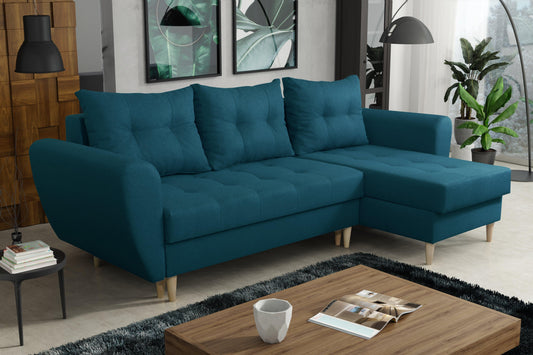 CORNER SOFA BED PALMO 2X STORAGE SPACE MALMO 85 240cm universal RIGHT/LEFT CORNER / BONELL SPRINGS + FOAM