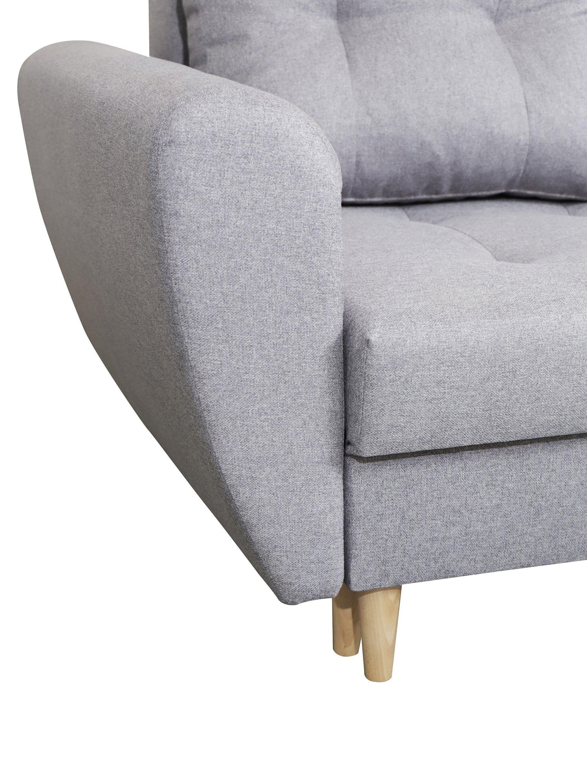 CORNER SOFA BED PALMO 2X STORAGE SPACE GRAPHITE MALMO 96 240cm universal RIGHT/LEFT CORNER / BONELL SPRINGS + FOAM