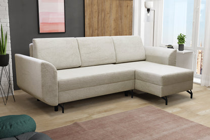 CORNER SOFA BED OSLO WITH OPTIONAL STOLL
