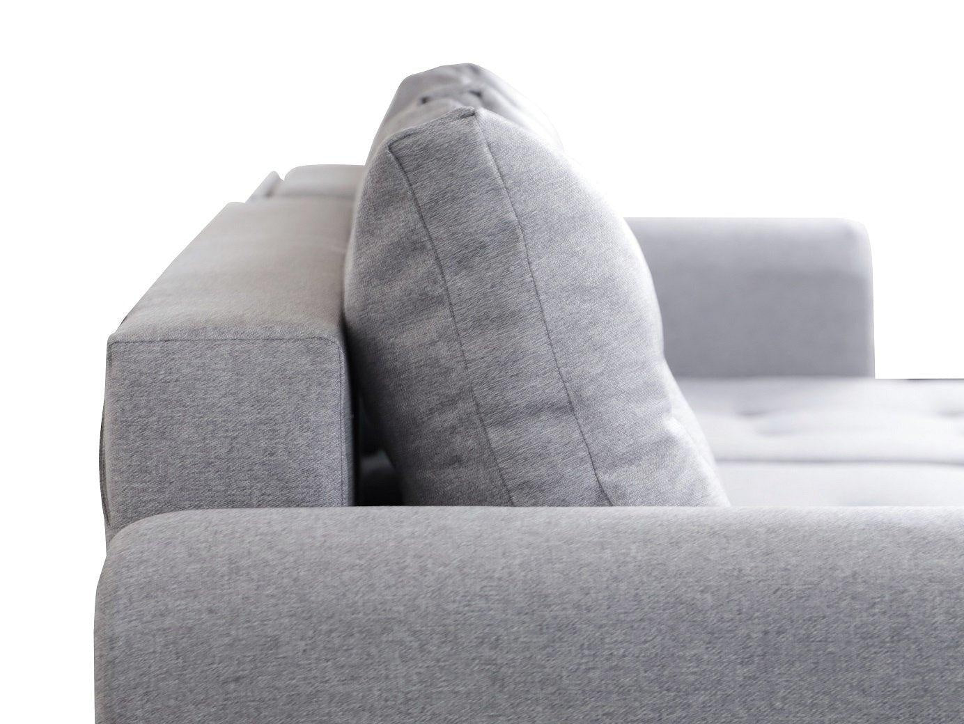 CORNER SOFA BED PALMO 2X STORAGE SPACE GRAPHITE MALMO 96 240cm universal RIGHT/LEFT CORNER / BONELL SPRINGS + FOAM