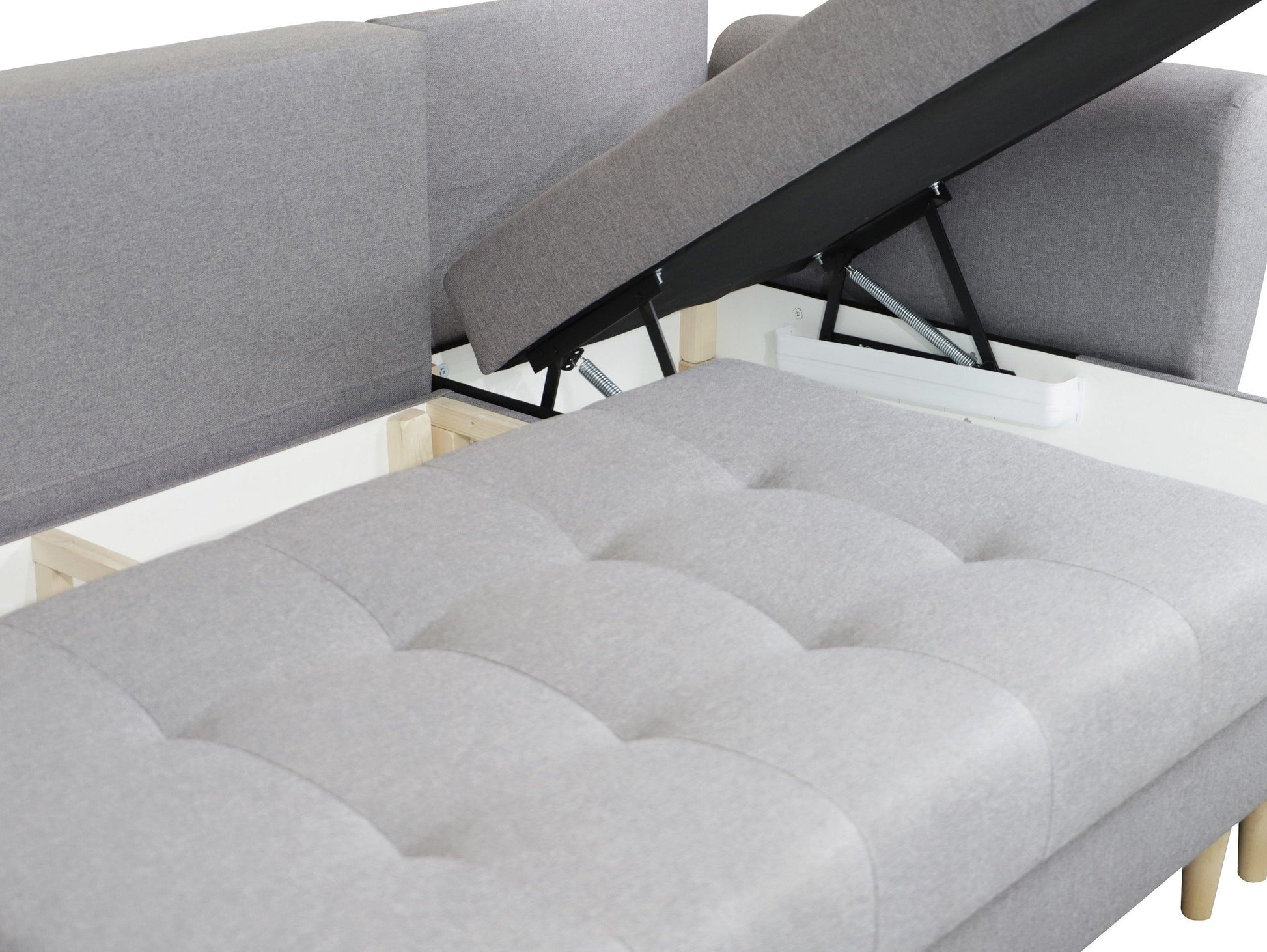 CORNER SOFA BED PALMO 2X STORAGE SPACE GRAPHITE MALMO 96 240cm universal RIGHT/LEFT CORNER / BONELL SPRINGS + FOAM