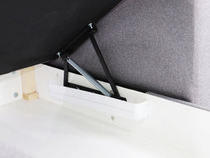 CORNER SOFA BED PALMO 2X STORAGE SPACE GRAPHITE MALMO 96 240cm universal RIGHT/LEFT CORNER / BONELL SPRINGS + FOAM