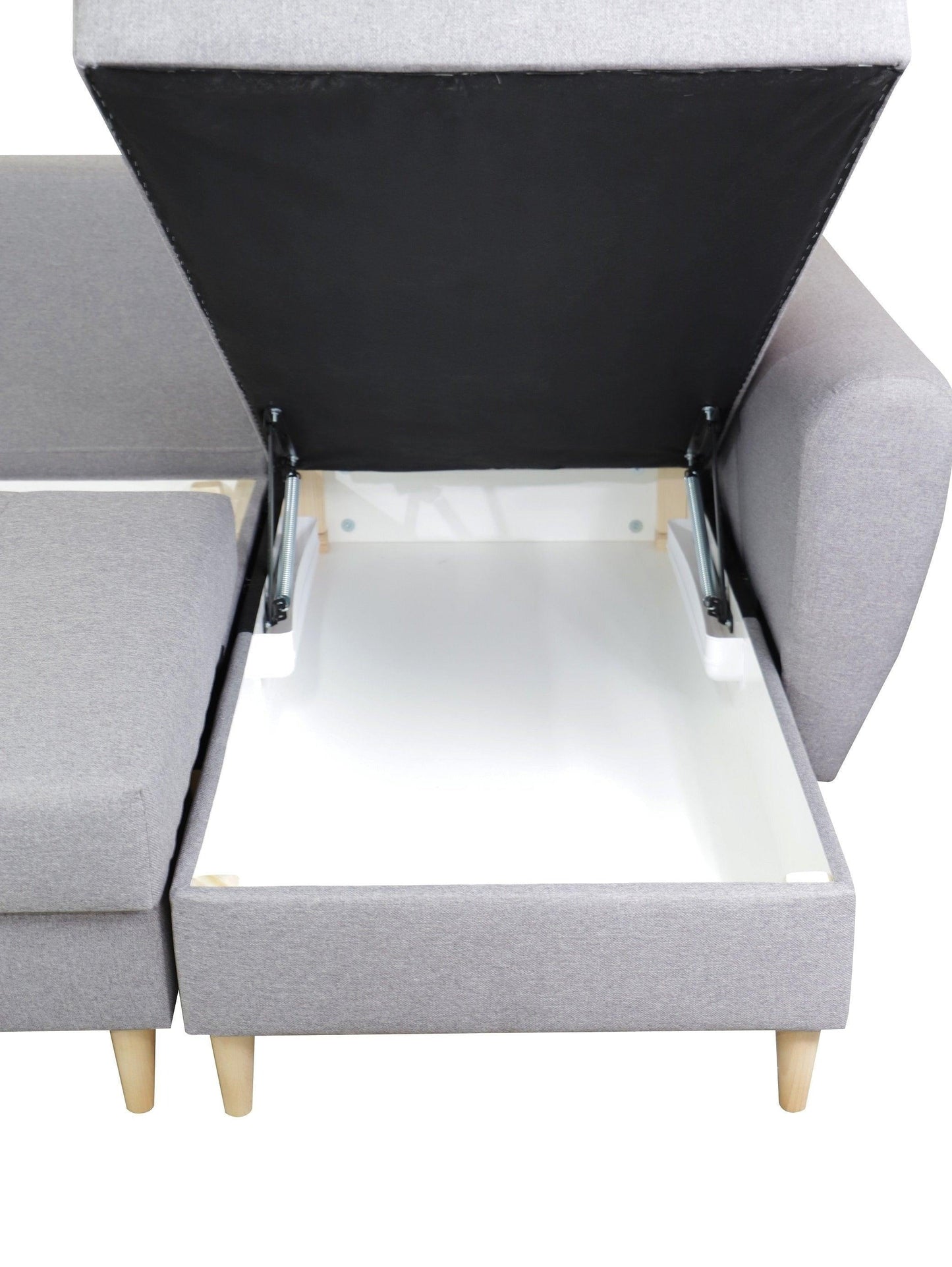 CORNER SOFA BED PALMO 2X STORAGE SPACE GRAPHITE MALMO 96 240cm universal RIGHT/LEFT CORNER / BONELL SPRINGS + FOAM