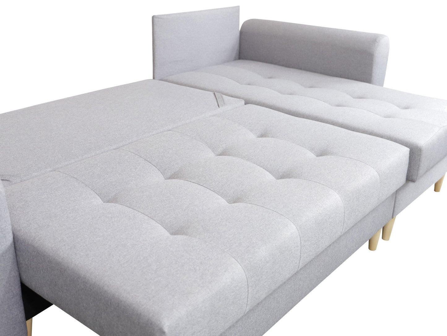CORNER SOFA BED PALMO 2X STORAGE SPACE GRAPHITE MALMO 96 240cm universal RIGHT/LEFT CORNER / BONELL SPRINGS + FOAM