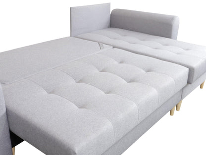 CORNER SOFA BED PALMO 2X STORAGE SPACE GRAPHITE MALMO 96 240cm universal RIGHT/LEFT CORNER / BONELL SPRINGS + FOAM