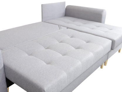 CORNER SOFA BED PALMO 2X STORAGE SPACE YELLOW MALMO 41 240cm universal RIGHT/LEFT CORNER / BONELL SPRINGS + FOAM